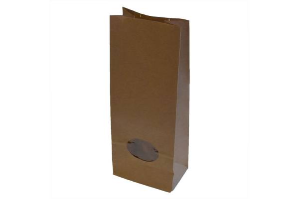 Paper bags with a window 105x65x270mm / 50pcs.
