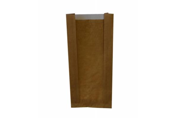Paper bags with a perforated window 100x60x240mm / 100pcs.