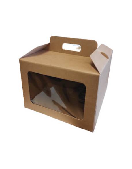 Cardboard box with box and handles (L) 245x245x180mm