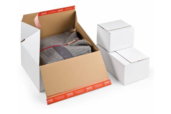 Cardboard boxes with quick folding bottom CP155, 389x324x160mm (M)