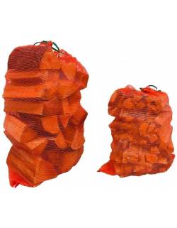 Tinkliniai maišai su UV 48X68 cm ,oranžinės spalvos su raišt. malkoms